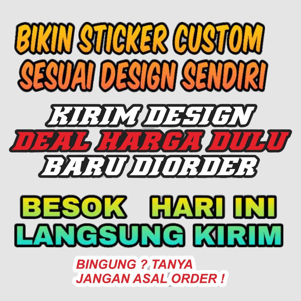 Custom Cutting Sticker - Bikin stiker custom suka