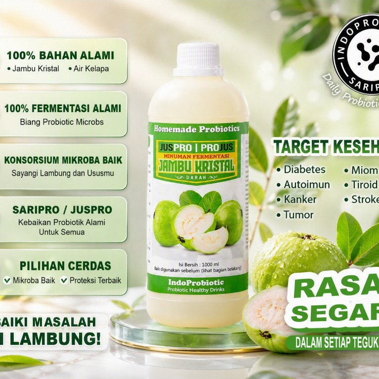 IndoProbiotik | Saripro | Sari Probiotik | Minuman Probiotik | Minuman Fermentasi | Promic Jambu Kri