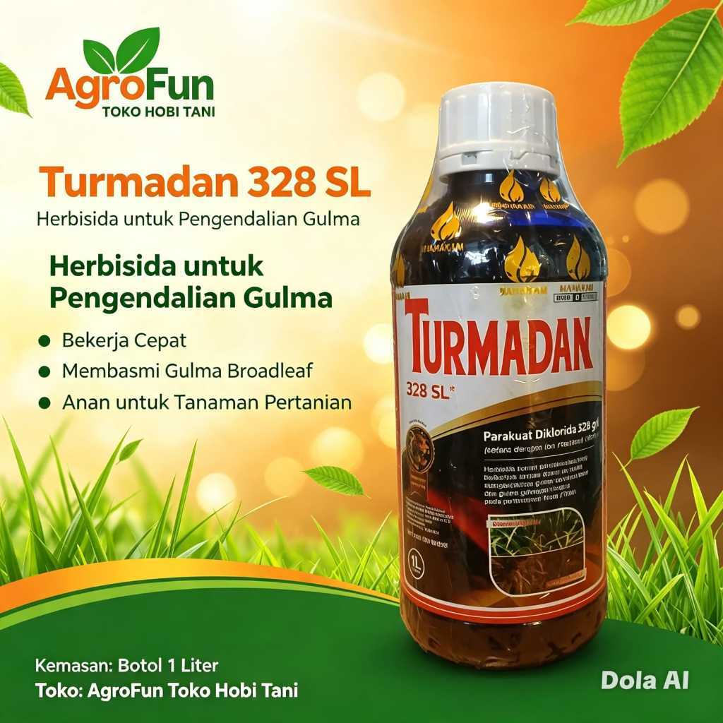 Herbisida TURMADAN 328 SL - Rajanya Parakuat mambasmi Gulma daun lebar, paku2an, rumput rawa