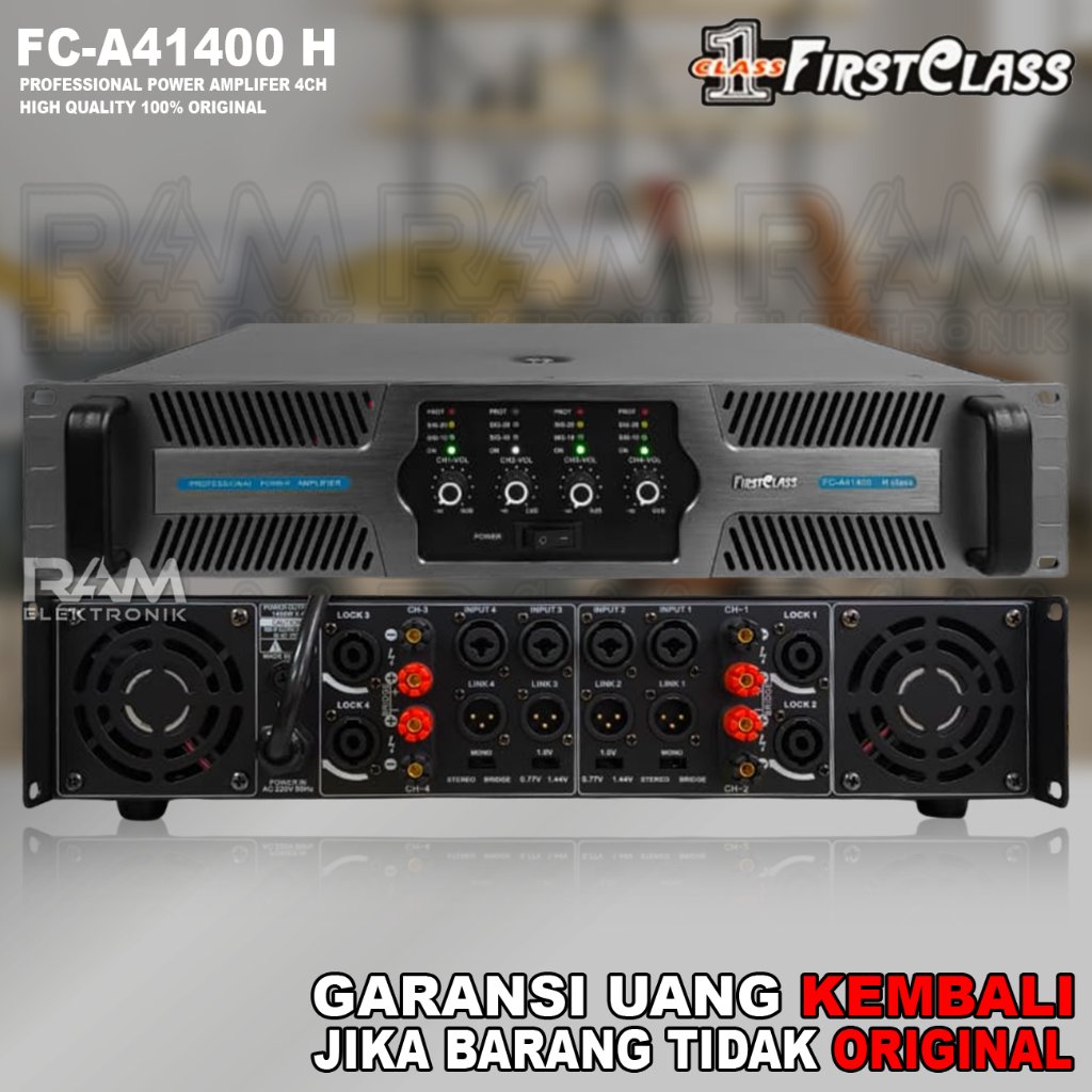 Power Amplifier FIRSTCLASS FC A41400 | FIRST CLASS FC A 41400 Original 4 x 1400 Watt