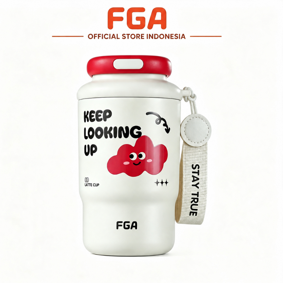 FGA Latte tumbler minum premium 368ml FGAS2606-368 tahan dingin 24 jam botol stainless 316L portable