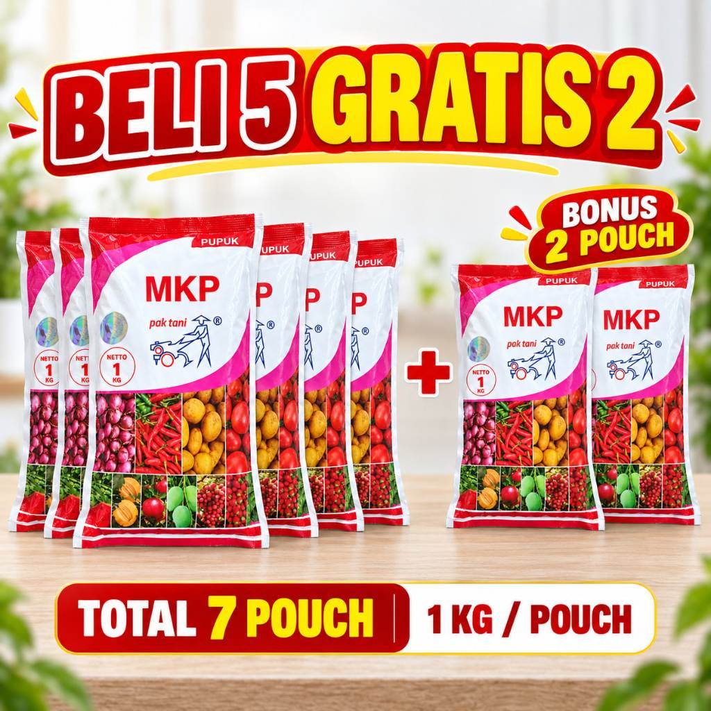 MKP Pak Tani 1KG Beli 5 Gratis 2 – Pupuk Fosfat Kalium