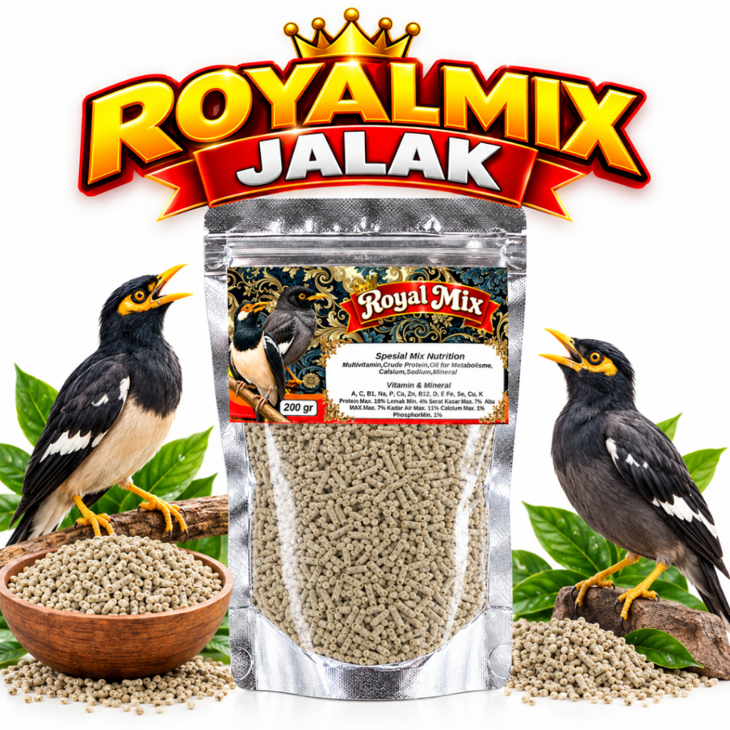 ROYALMIX JALAK SUREN PAKAN TINGGI PROTEIN MAKANAN PENGGACOR BURUNG JALAK UREN NIAS KEBO JALAK BALI