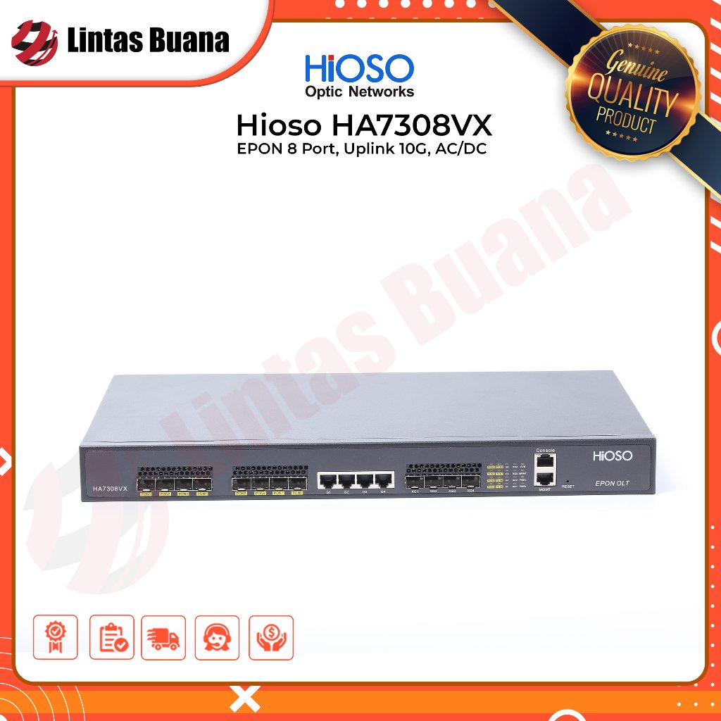HIOSO OLT EPON HA7308VX 8PON UPLINK 10G suppoer AC / DC