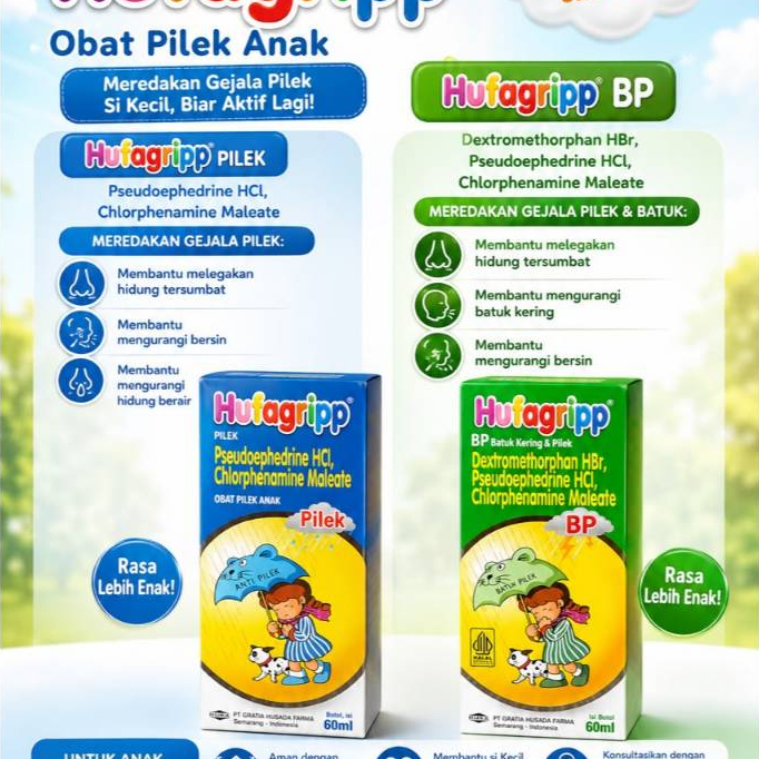 HUFAGRIP SYRUP 60ML / HUFAGRIP FLU DAN BATUK ANAK