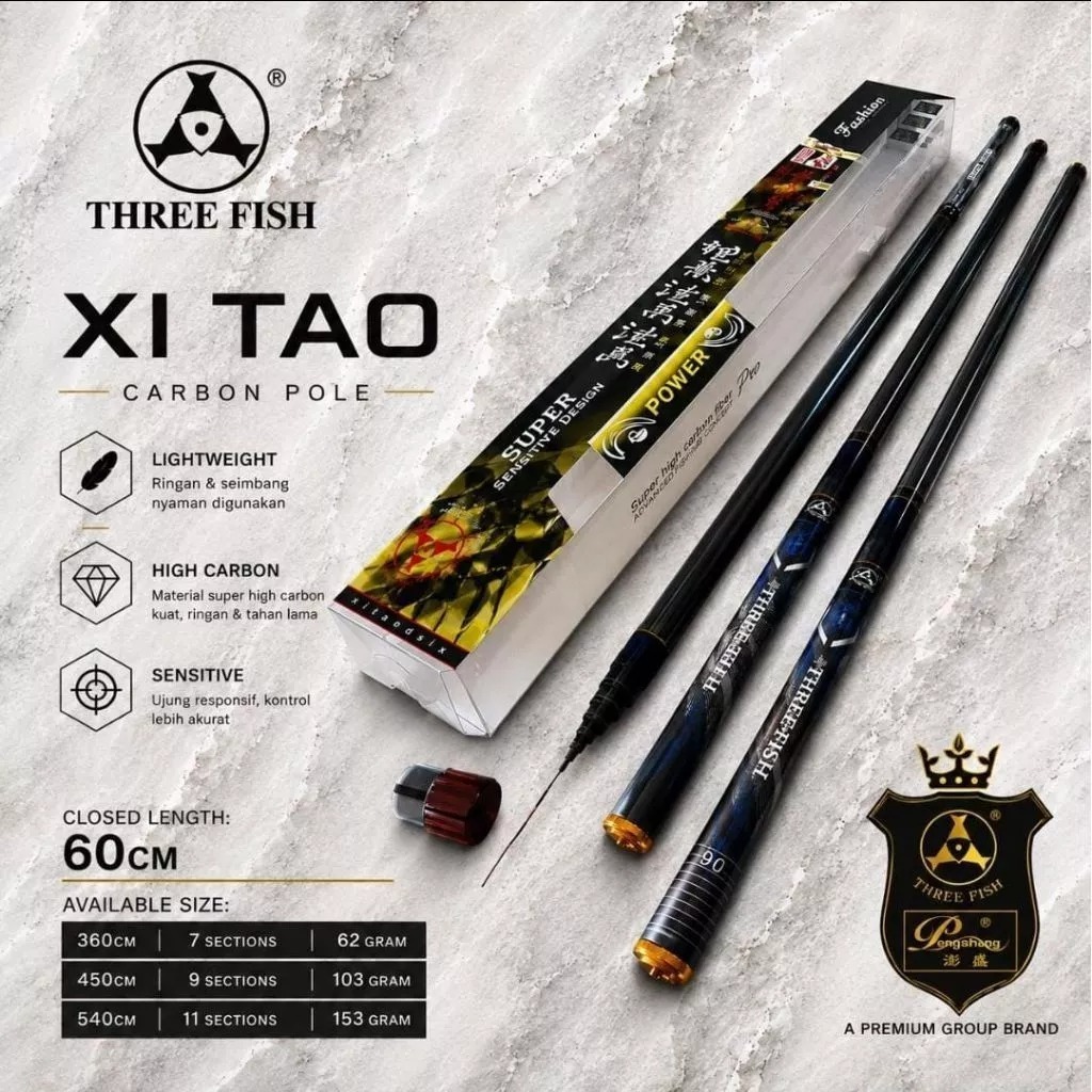 TEGEK THREEFISH XI TAO, ZHEN YUE, XI JIANG 360,450,540