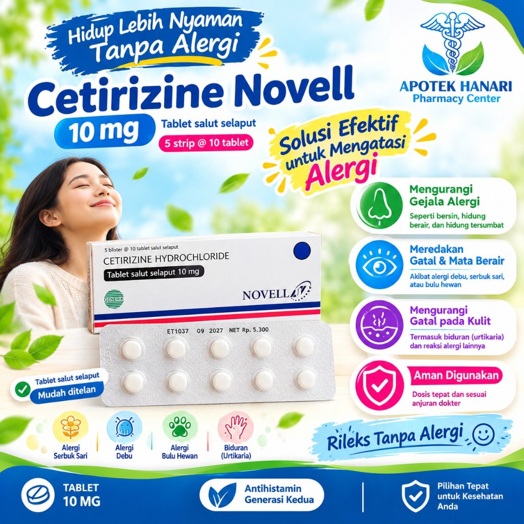 CETIRIZINE 10 MG 1 STRIP 10 TABLET