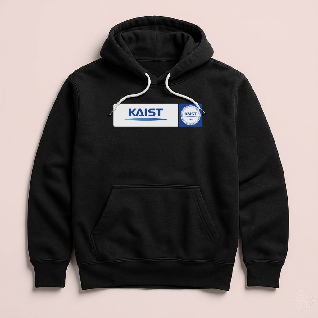Hoodie KAIST Korea Advanced Institute of Science and Technology Unisex Sweater Fleece Black Cloth