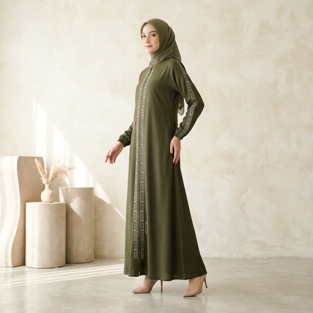 Gamis Amanda Grizella Rayon Twill Premium Bordir