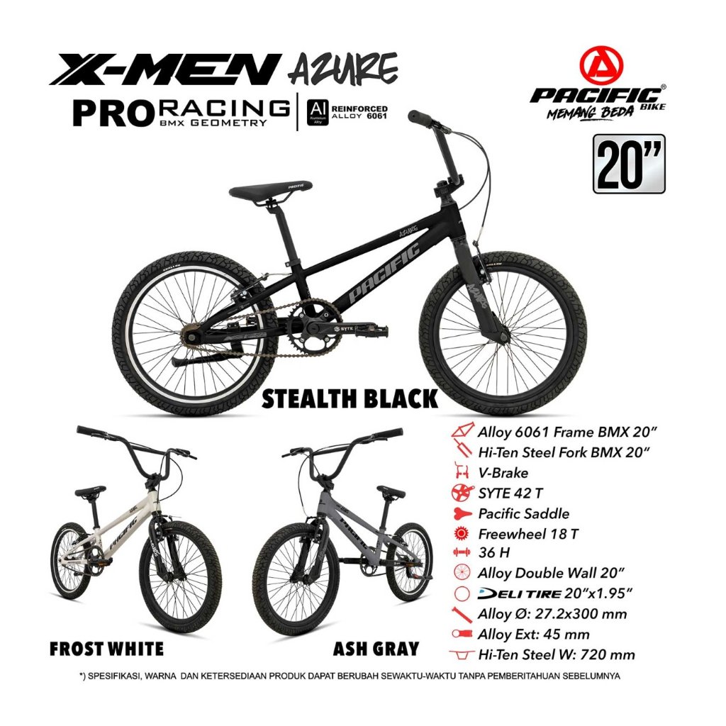 SEPEDA 20 BMX PACIFIC X-MEN AZURE