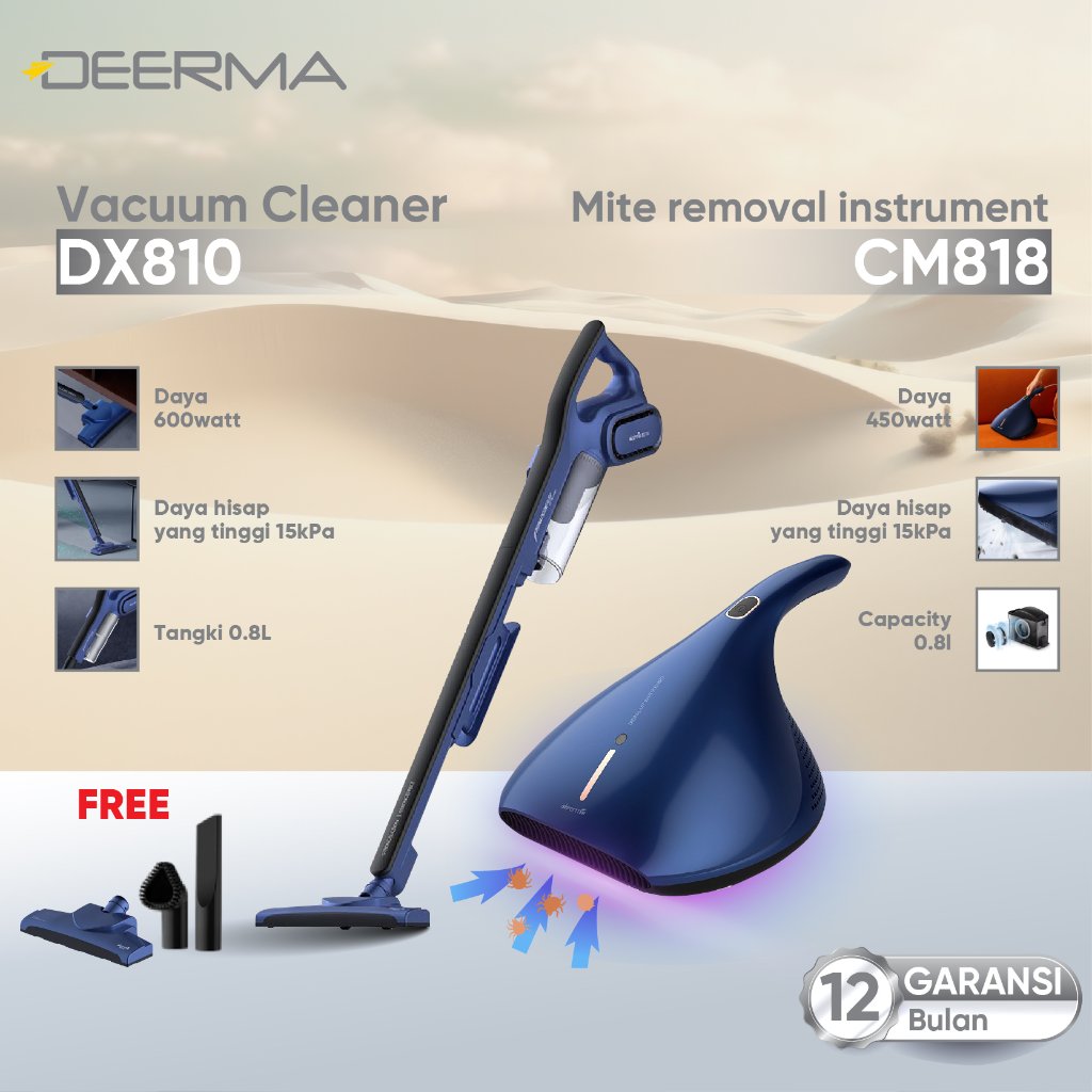 Deerma HOT Vacuum cleaner DX810+Mite remover CM818 Bundle