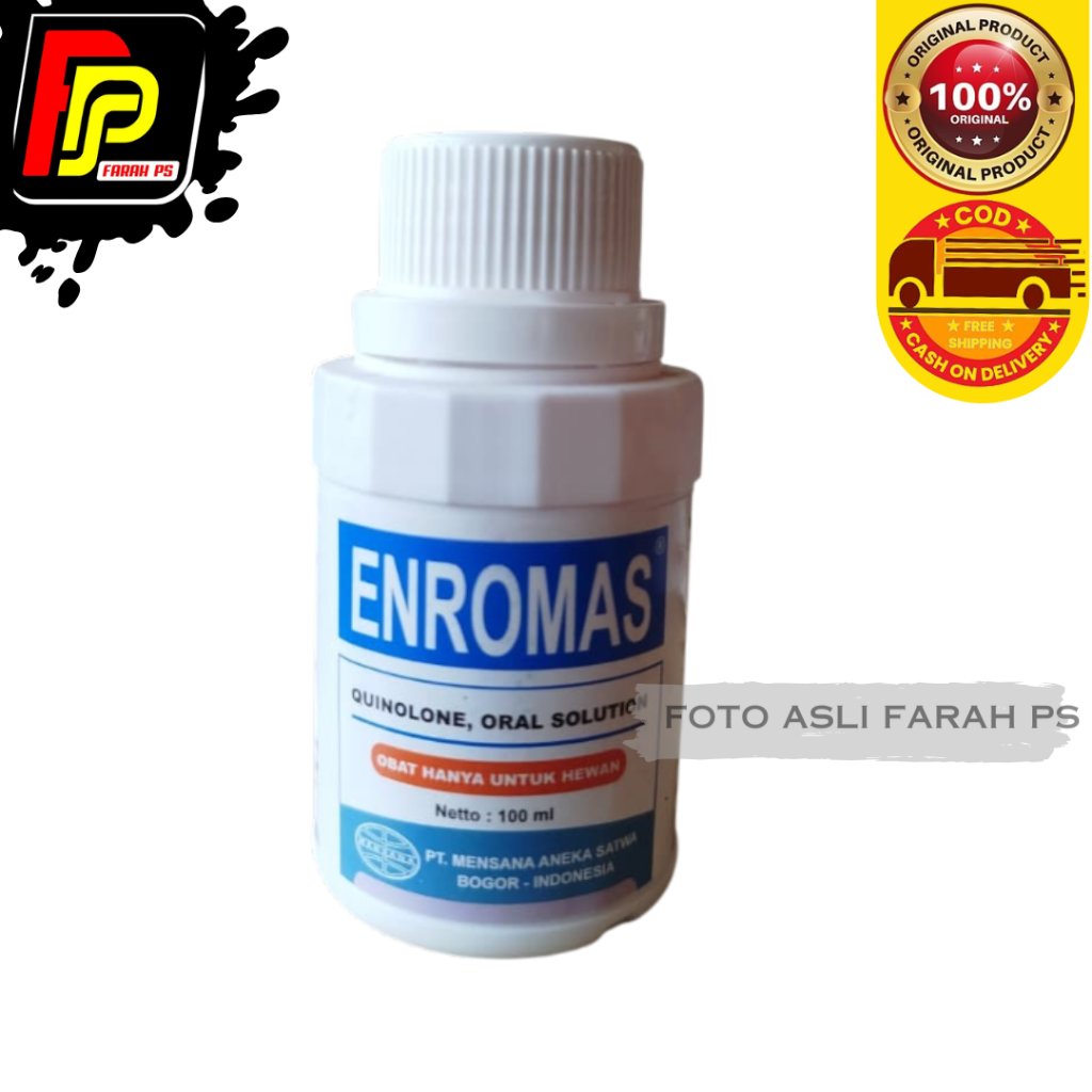 Enromas 100 ml Obat Ayam Diare CRD Snot Cholera Diare Pilek Mycoplasma