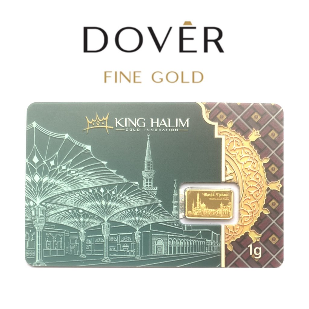 LM Logam Mulia Emas King Halim 1 gram Al-Aqsa Masjid Nabawi Masjidil Haram Certieye