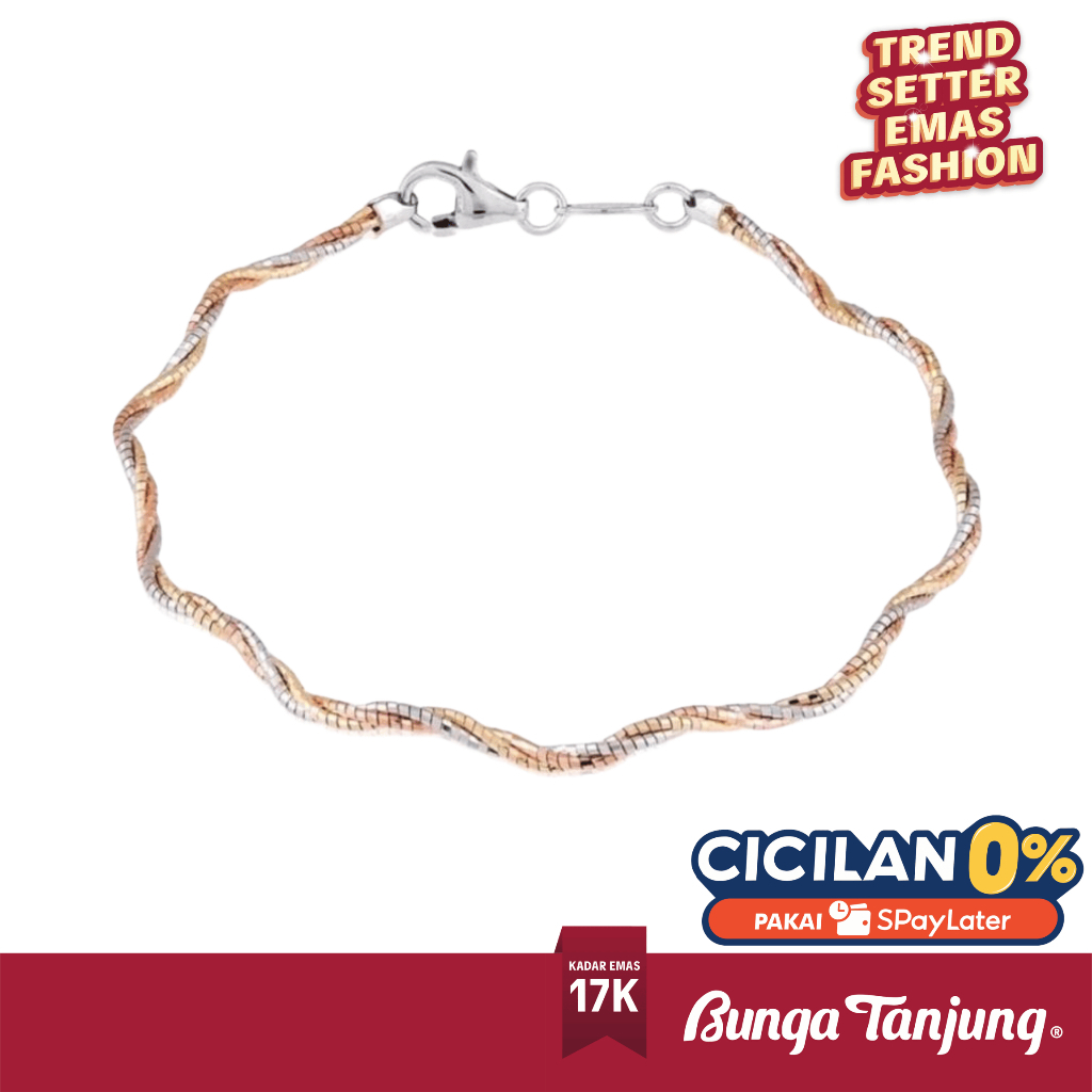 GELANG CHOKER GELOMBANG - EMAS 17K - BUNGA TANJUNG GOLD