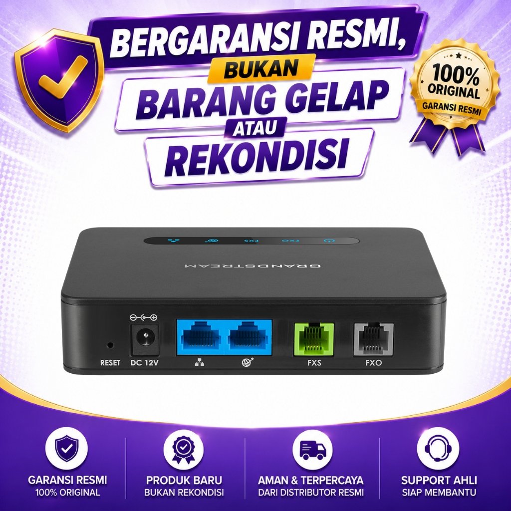 Grandstream HT813 - Hybrid ATA with 1 FXS and 1 FXO ports - Analog Telephone Adapter 1FXO+1FXS