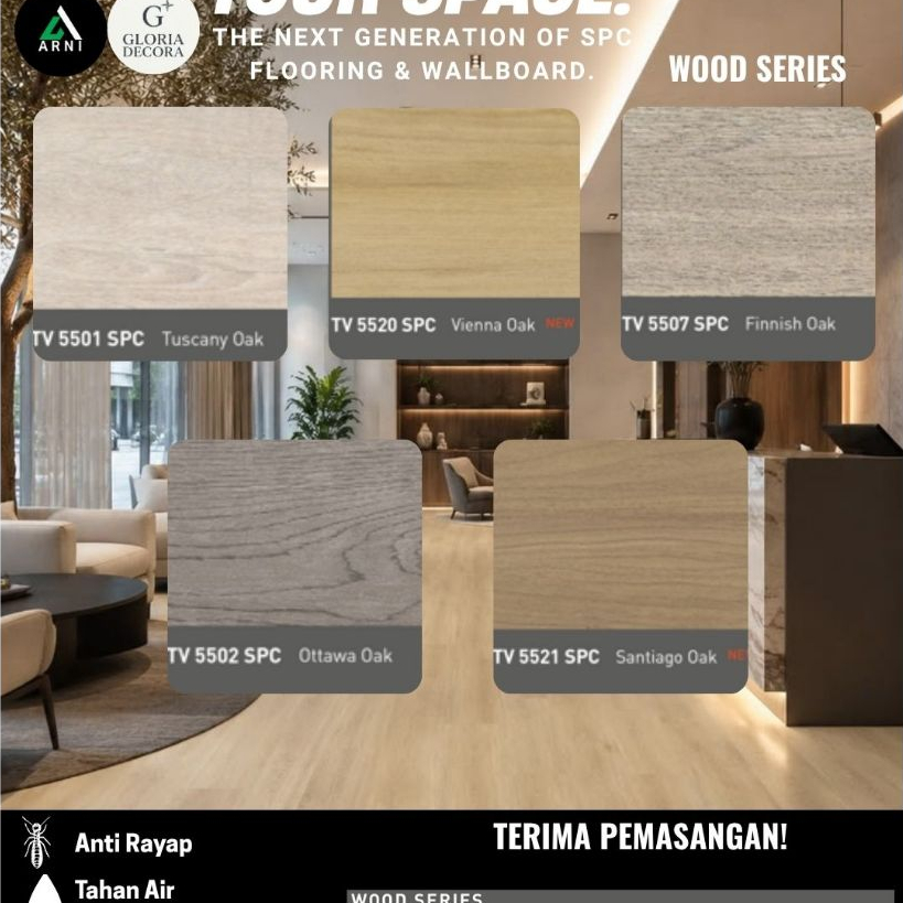 SPC Flooring | Lantai SPC Motif Kayu | Vinyl Flooring Premium | Lantai Rumah & Kantor