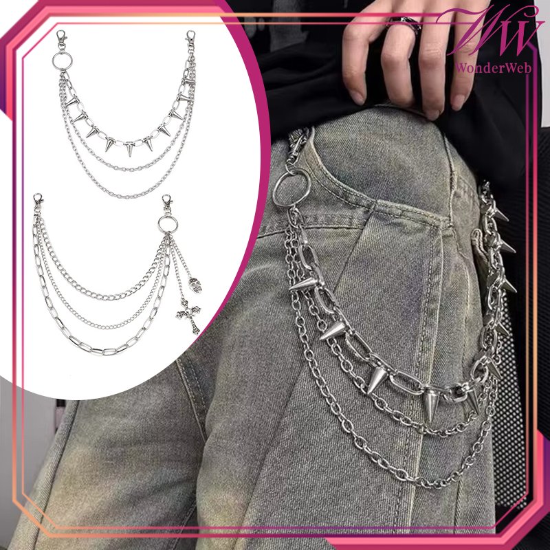Rantai Celana Vintage Kalung Celana Rantai Sabuk Rantai Y2k Desain Eksklusif Rantai Aksesoris Celana