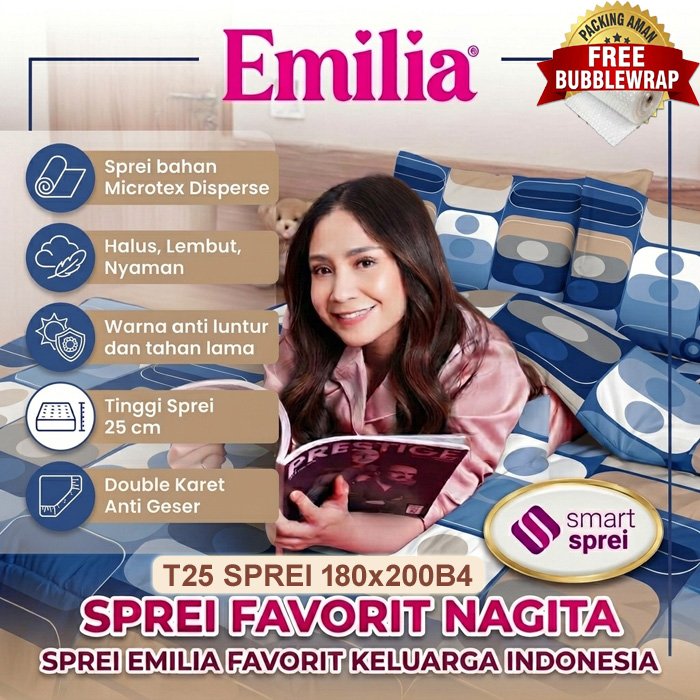 SPREI BONITA 180x200 EMILIA BANTAL 4 / SPREI EMILIA 180x200 BANTAL 4 / SEPRAI BONITA KING BANTAL 4