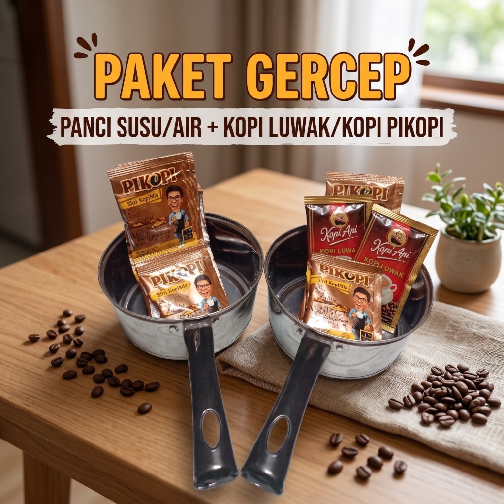 PAKET GERCEP PANCI SUSU/AIR + KOPI LUWAK /KOPI PIKOPI