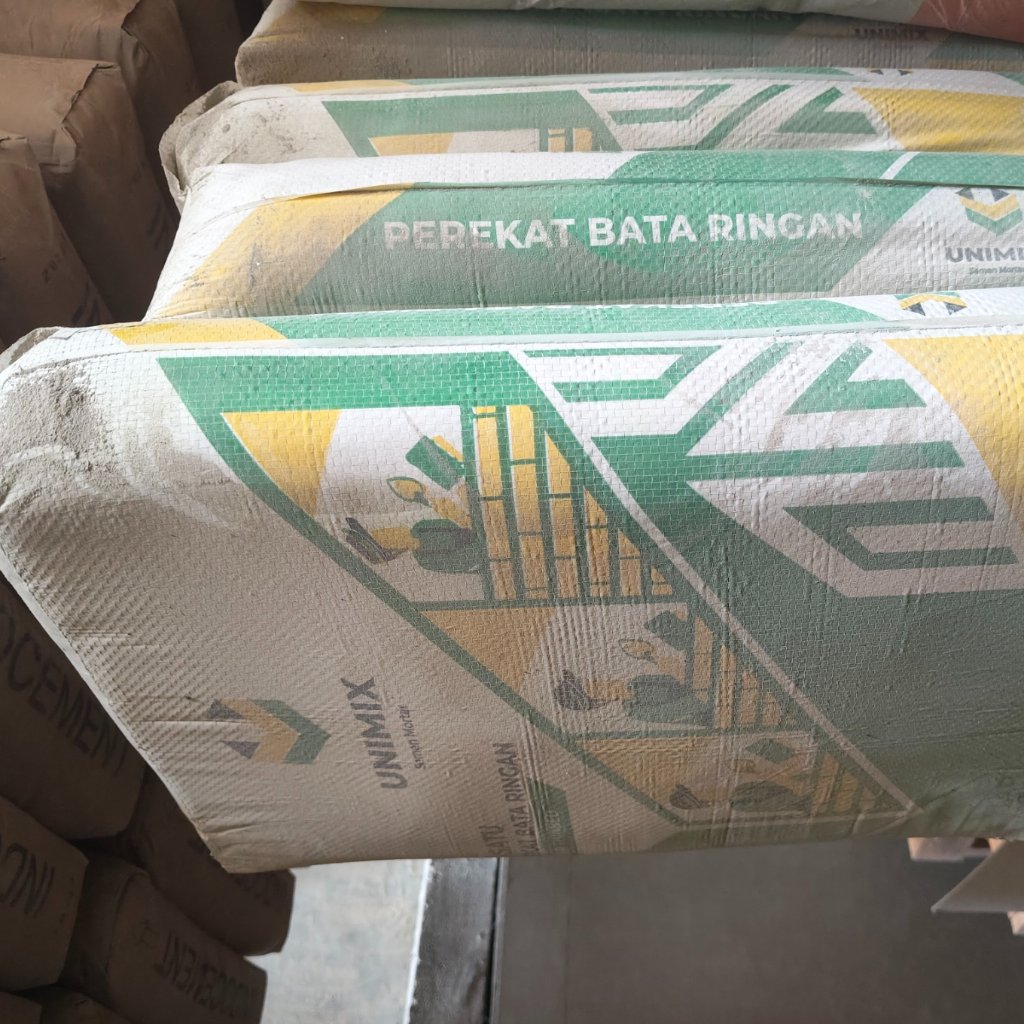 UNIMIX Perekat Bata Ringan Semen Mortar untuk Perekat Bata Ringan