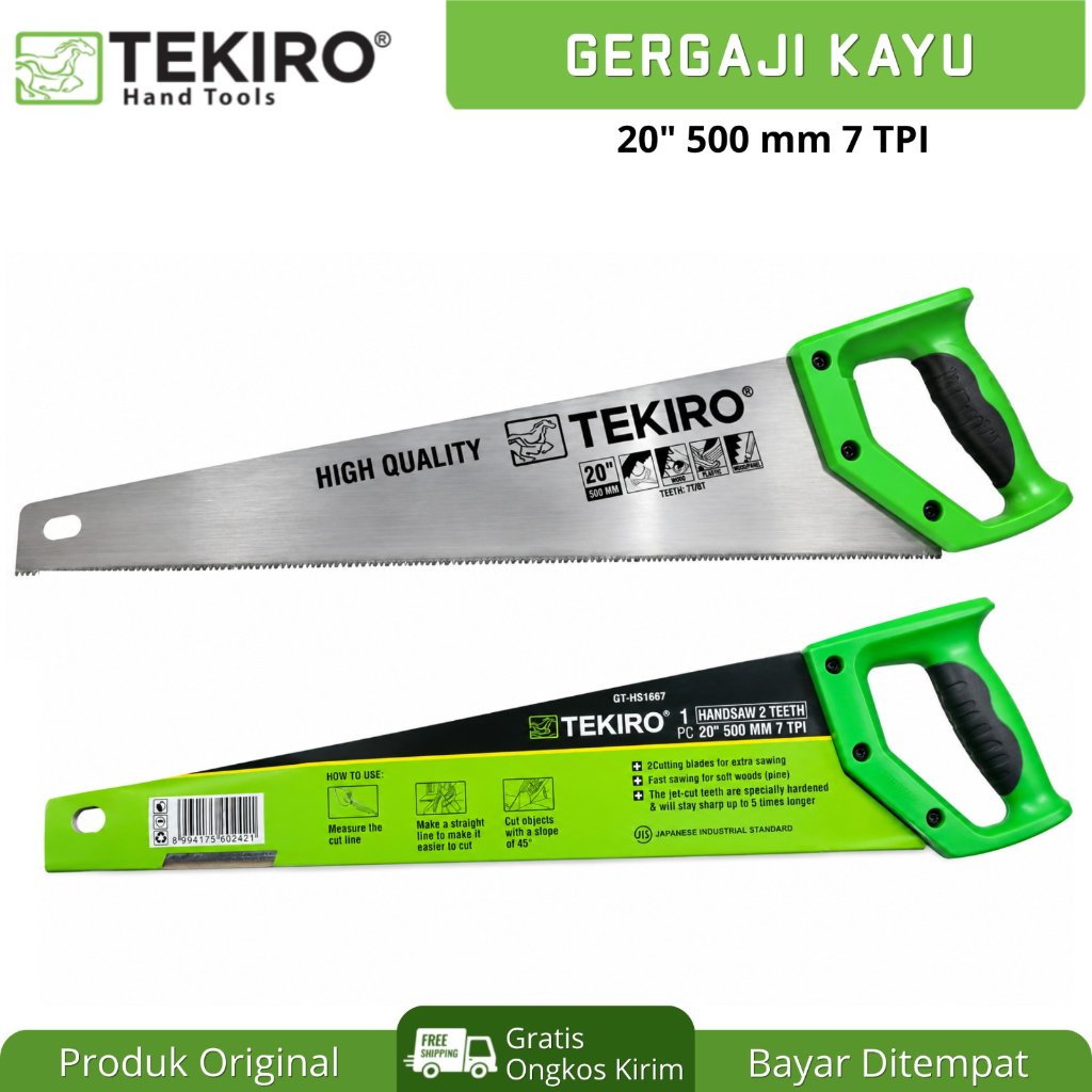 TEKIRO Gergaji Kayu  20" Gagang TPR
