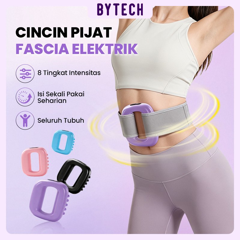 BYTECH Massage Ring Elektrik Sabuk Pijat SMS04 Alat Pijat Cincin Fascia 6‑in‑1 Multifungsi 8 Tingkat