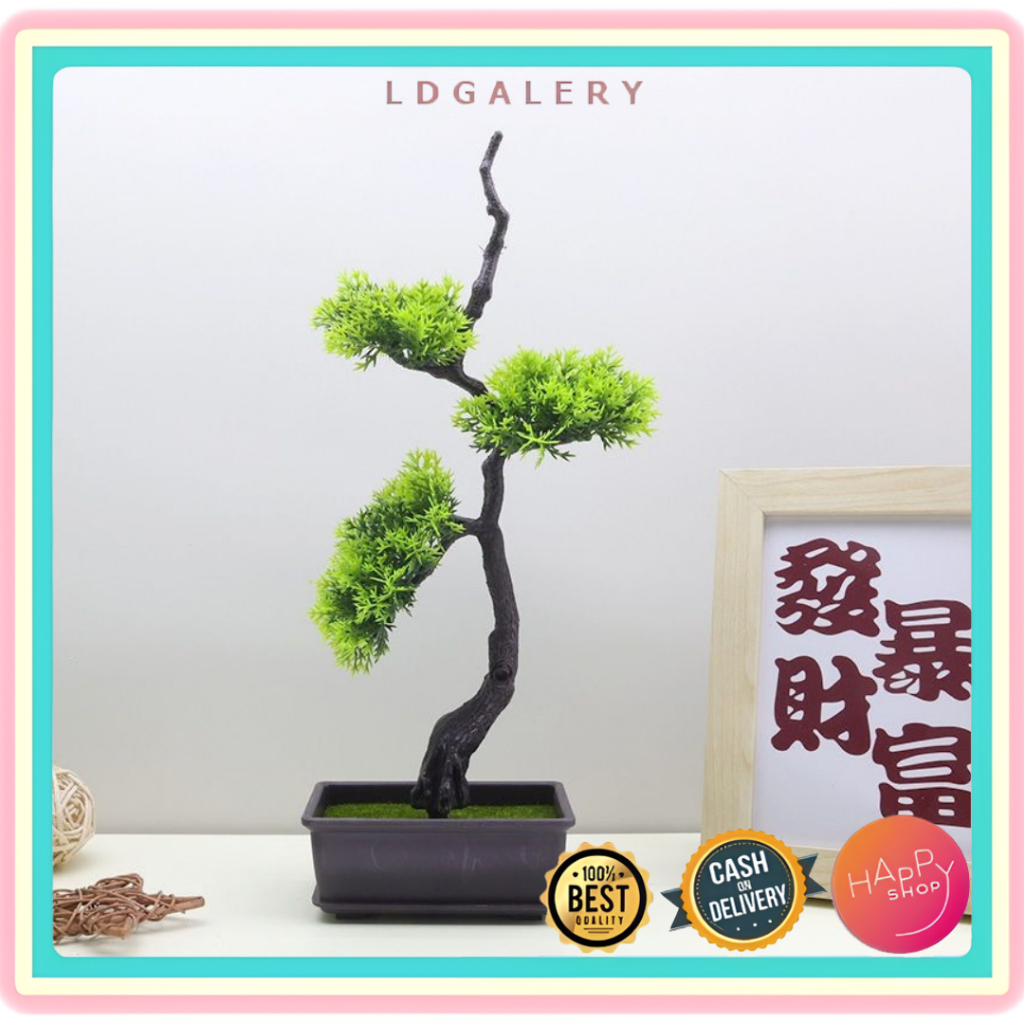 LDG POT91 Tanaman Hias Bunga Bonsai Artificial Plastik Dekorasi Rumah Pot Import Murah