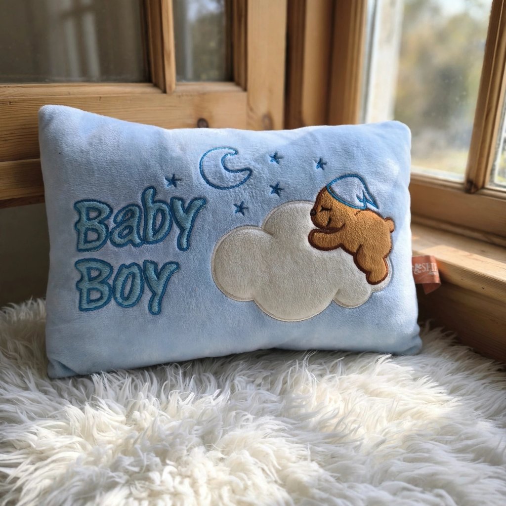 Bantal Bayi laki laki bisa untuk kado bahan halus dan lembut