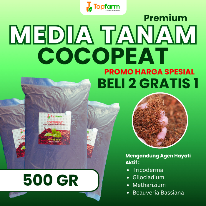 Cocopeat Topfarm / Cocopeat Serabut Kelapa / Media Tanam Cocopeat / Cocopeat Murni Halus / Cocopeat 