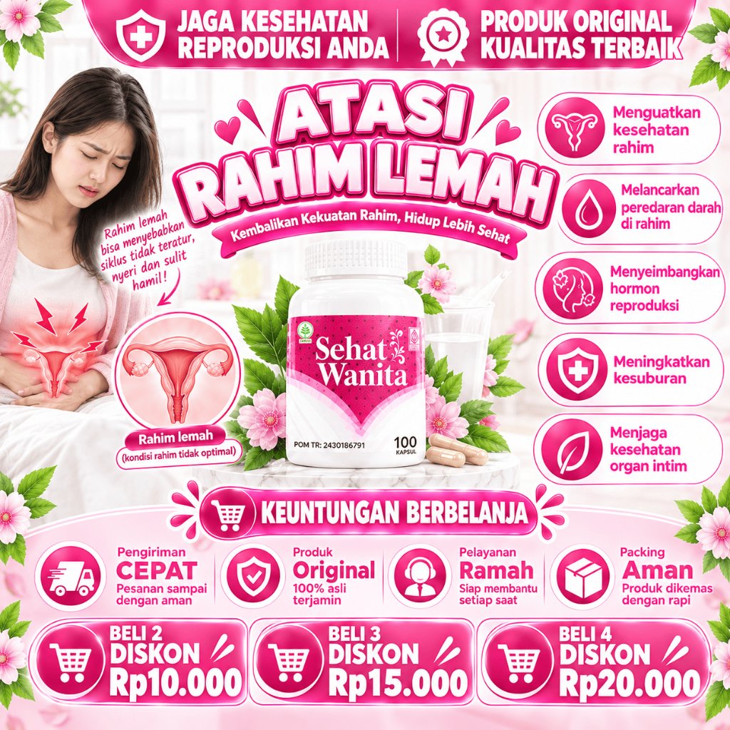 SEHAT WANITA Obat Rahim Kering Rahim Bengkak Rahim Lemah Radang Rahim Infeksi Rahim Penebalan Dindin