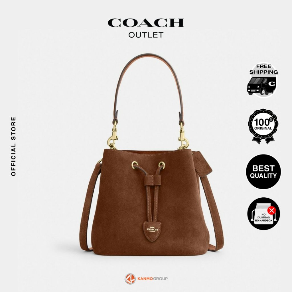 Coach Rowan Suede Bucket Bag - Tas Bahu Wanita