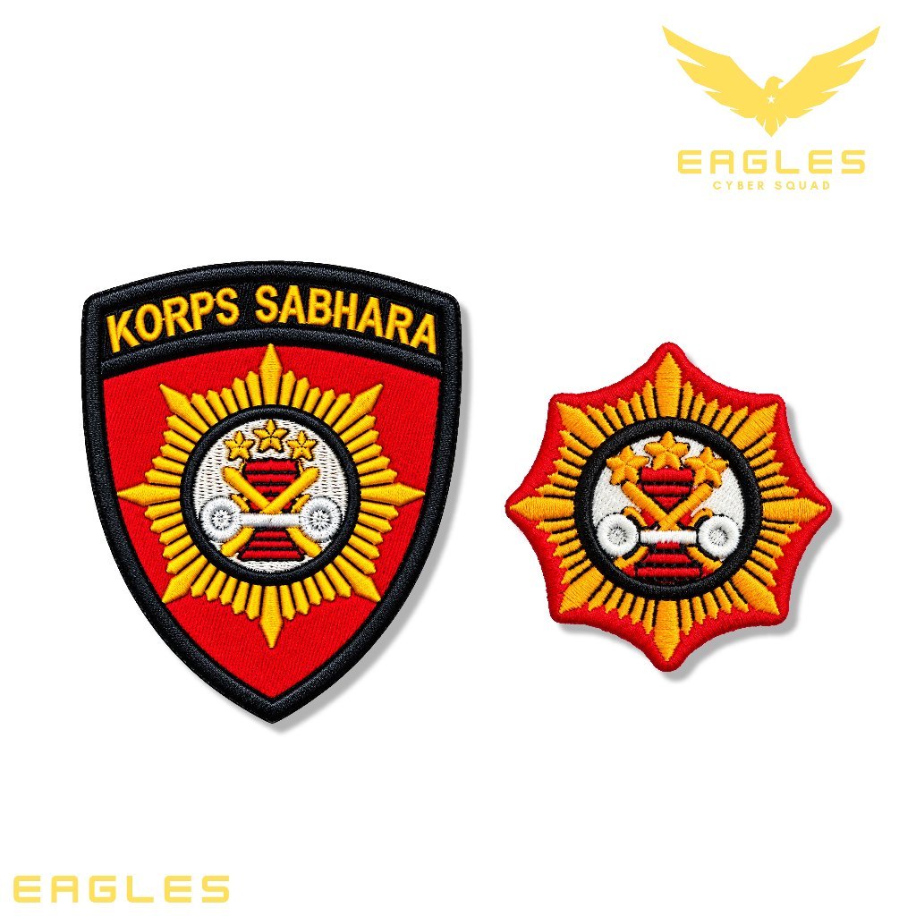 Patch Bordir Korps Sabhara Polri – Emblem Badge Sabhara / Roda Sabhara – Atribut Seragam
