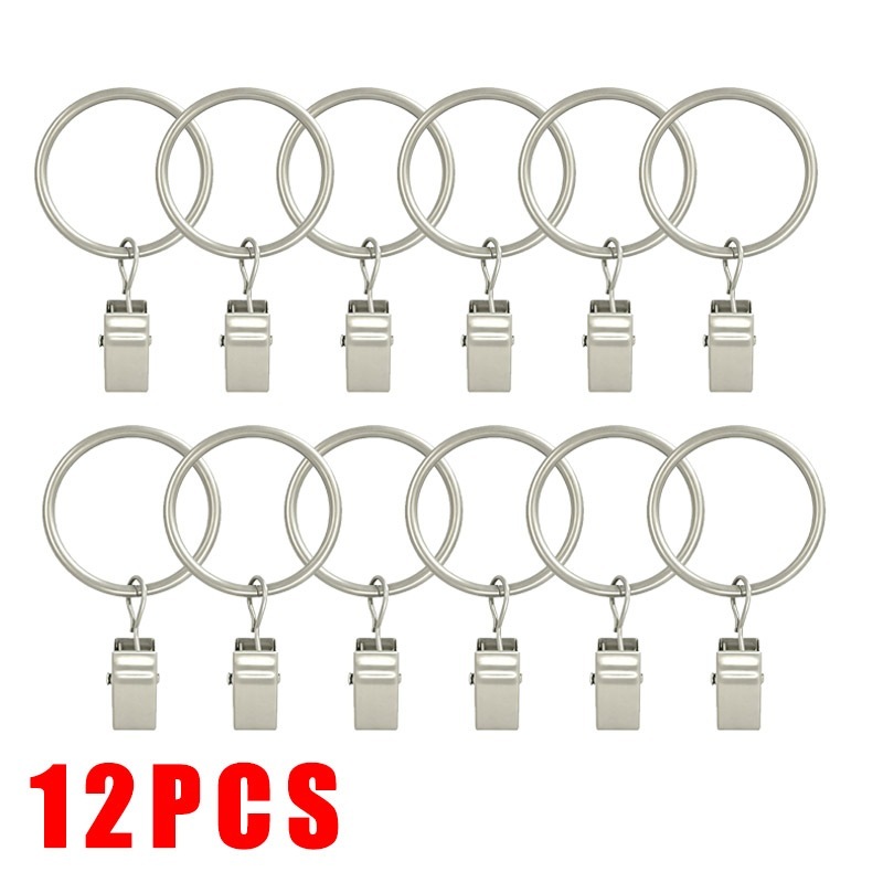 12pcs/Set Ring Penjepit Gorden/Clip Gantungan Cincin Gantungan Gorden Ring Pengait Gorden