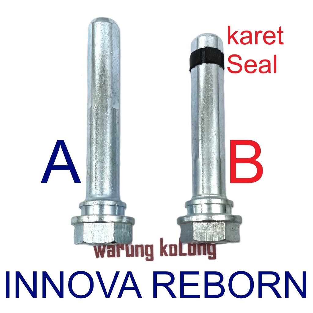Pin Caliper INNOVA REBORN A B Seal karet Pendek 04952-0K040 Panjang 04952-0K050 NEW INNOVA pen kalip