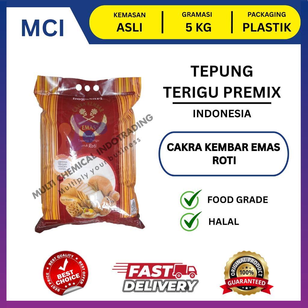 CAKRA KEMBAR EMAS ROTI / TEPUNG TERIGU ROTI CAKRA KEMBAR EMAS 5 KG