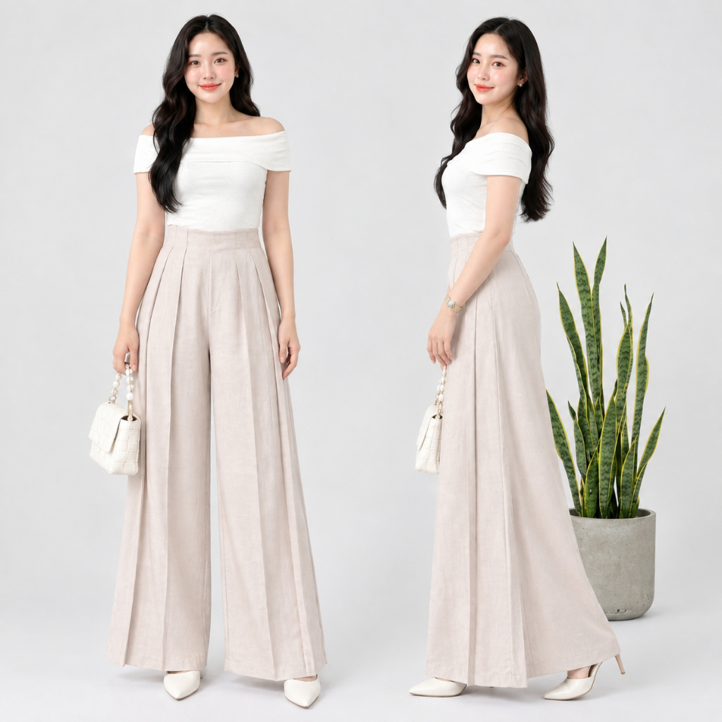 Lavie Pants Celana Wanita Highwaist Kulot Celana Panjang Wanita Kekinian Korean Style