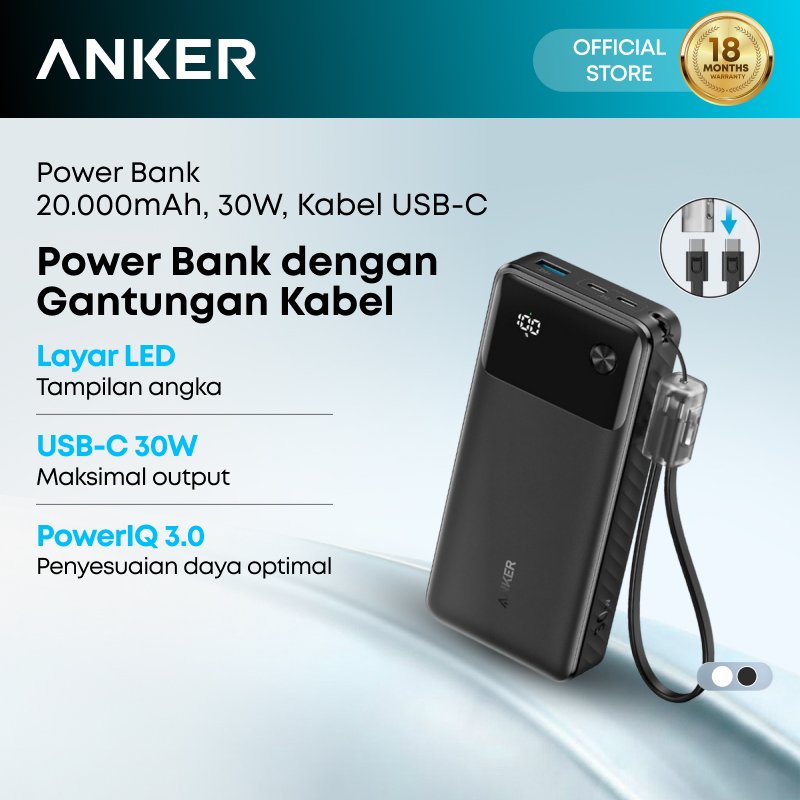 Powerbank Anker 20000 mAh PD (30W) - A1384