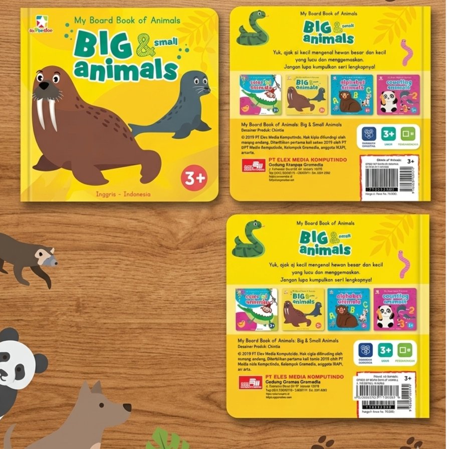My Board Book of Animals: BIG & small animals