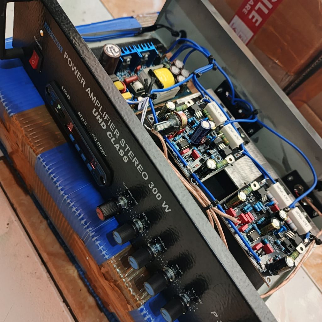 ampli power sub pisah smps audio 10a