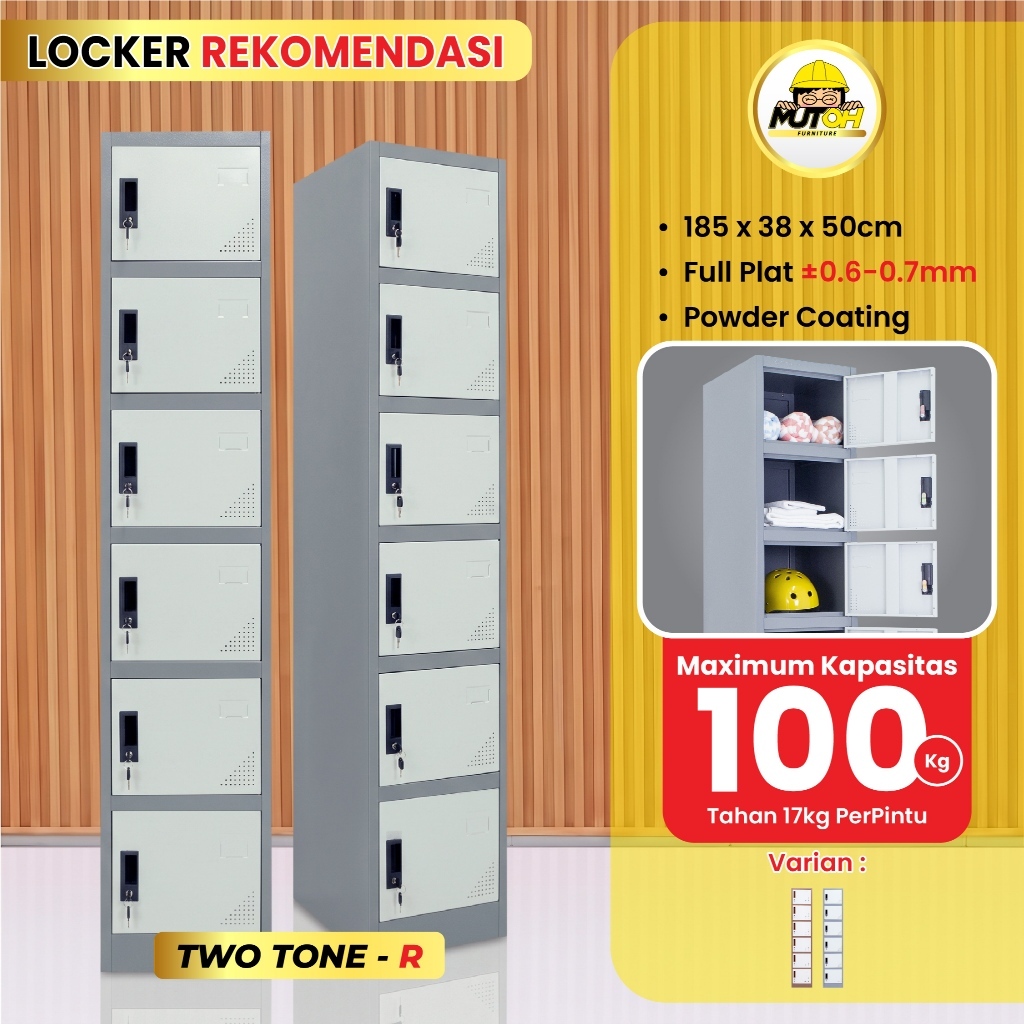 MUTOH SERIES | Loker besi 6 pintu lemari locker besi 6 pintu single