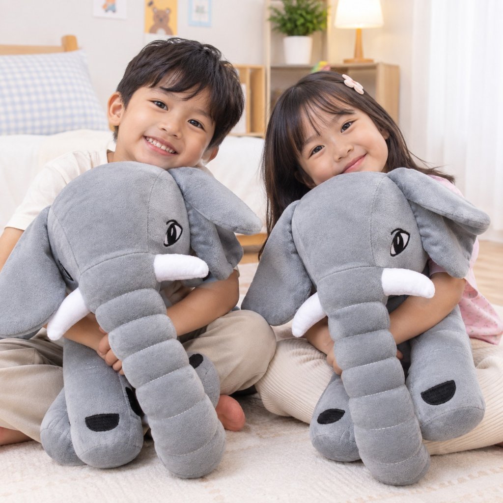Boneka Gajah Jumbo Lucu Lembut Realpict