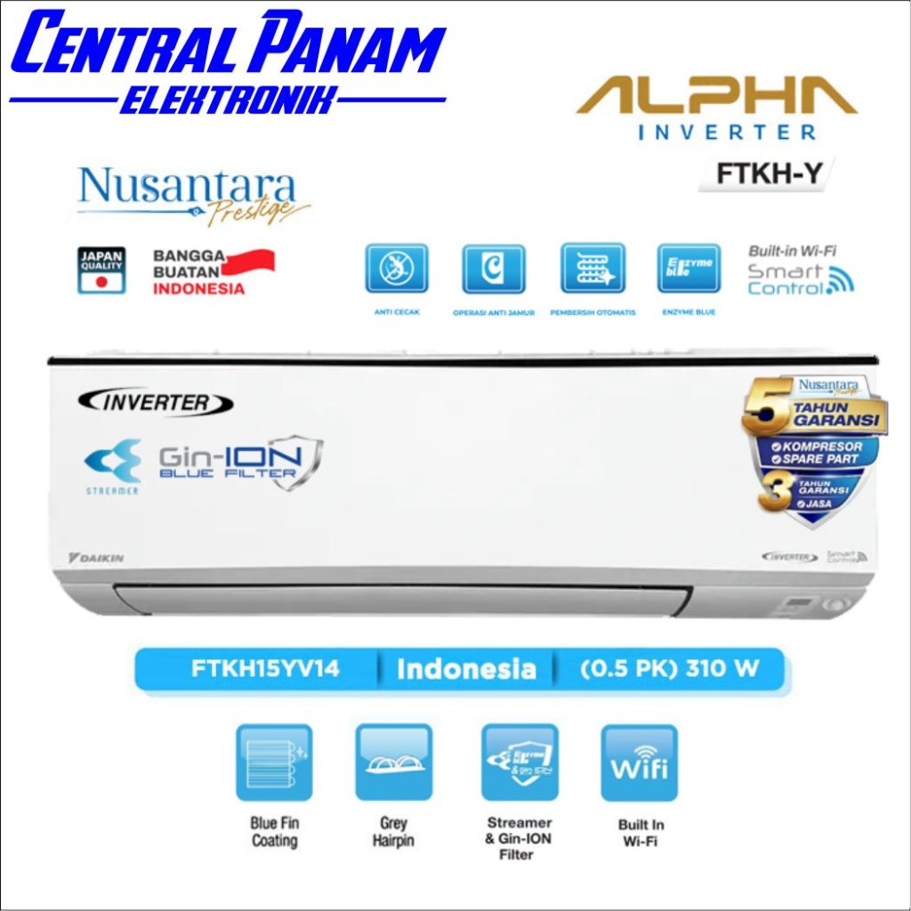 DAIKIN AC ALPHA INVERTER 0.5PK STKH 15YV UNIT ONLY Central Panam Elektronik