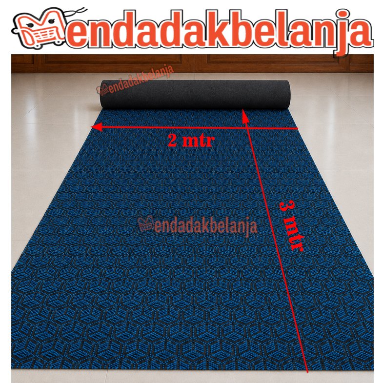 Karpet Lantai Dekorasi 3mtr x 2mtr l Karpet Meteran Bahan Tebal l mendadakbelanja