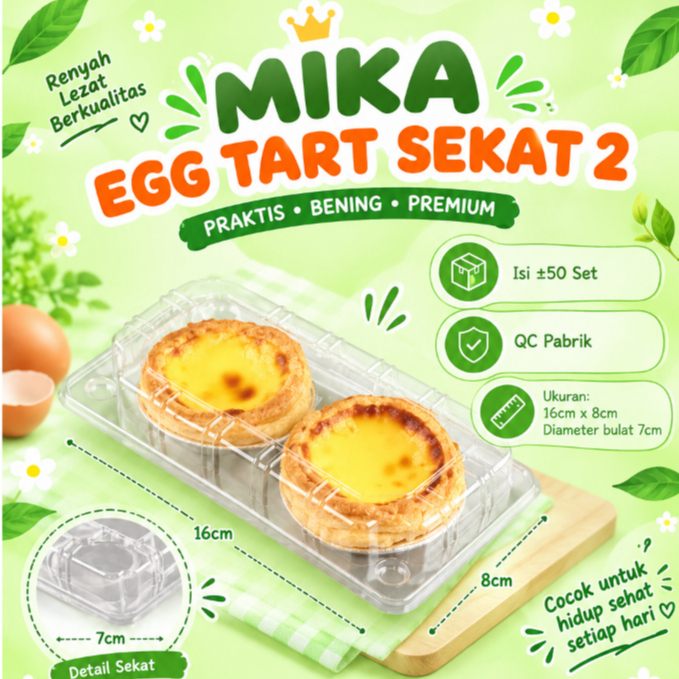 MIKA DONAT MINI ISI 2/ MIKA PUDING TELOR CEPLOK/ MIKA EGG TART/ MIKA PANCAKE DORAYAKI ISI +/-50PCS