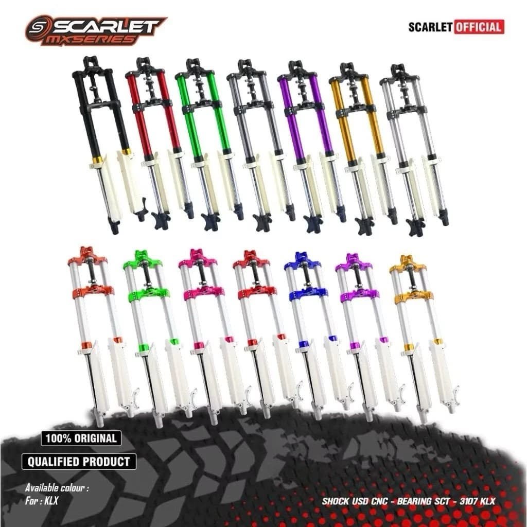 Scarlet Racing - Shock Upside Down Skok Depan USD CNC + Bearing 3107 KLX