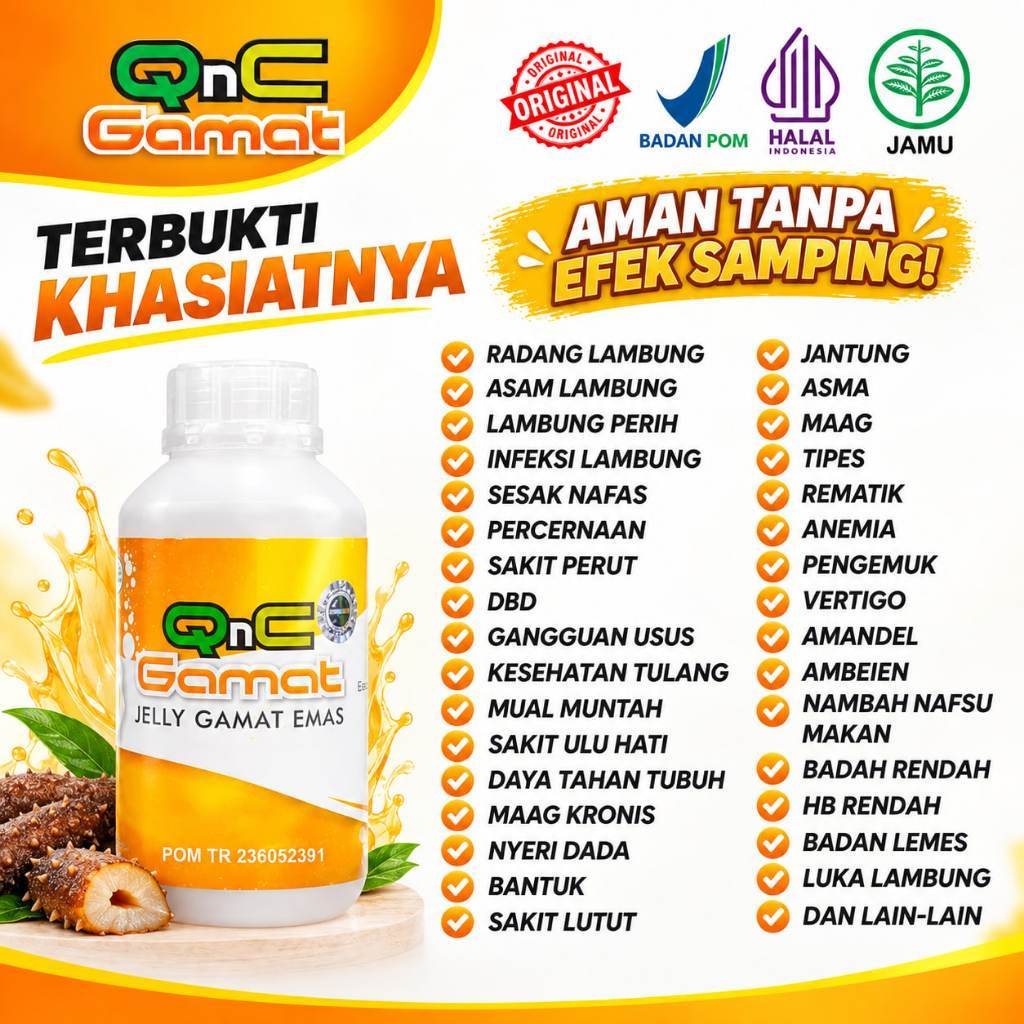 QNC Jelly Gamat Obat Herbal Luka Operasi Luka Bakar Luka Diabetes