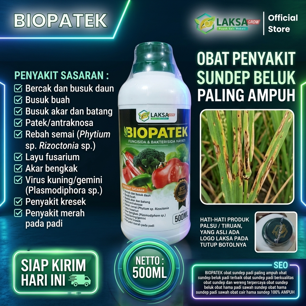 500 ML BIOPATEK obat sundep padi paling ampuh obat sundep beluk padi terbaik obat sundep padi berkua