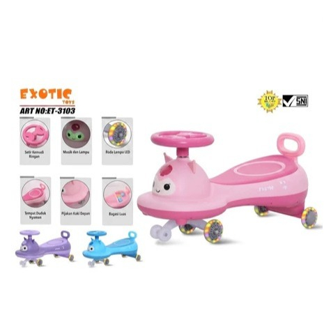 Exotic ET-3103 Mainan anak Swing Car mode Ride On - ET 3103