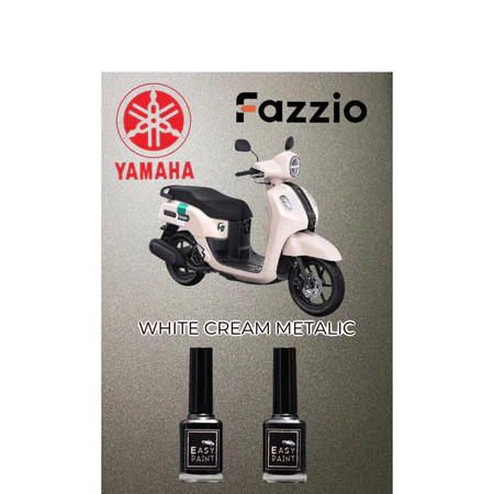 Cat Oles Motor Beige Cream Metalic Yamaha Fazzio Fazio Putih Krem Metalik