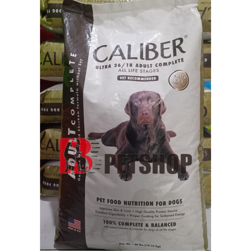 Makanan Anjing Caliber Ultra 26/18 40 lbs